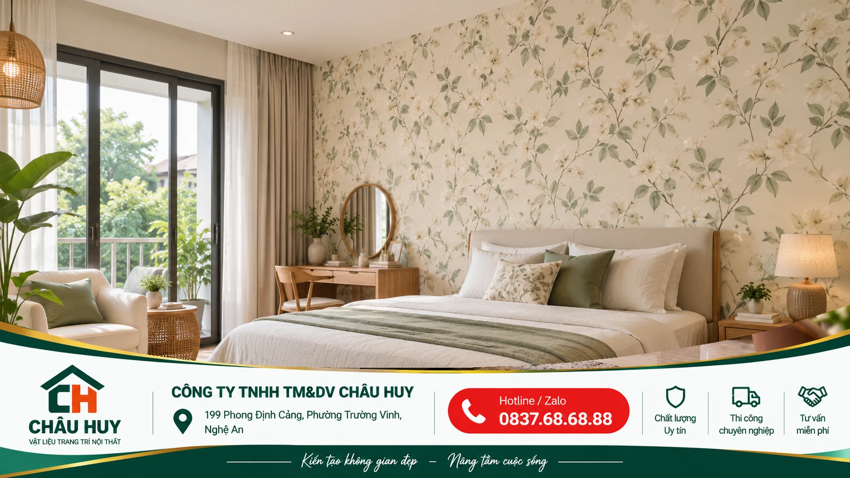 Giấy dán tường hoa văn trang trí
