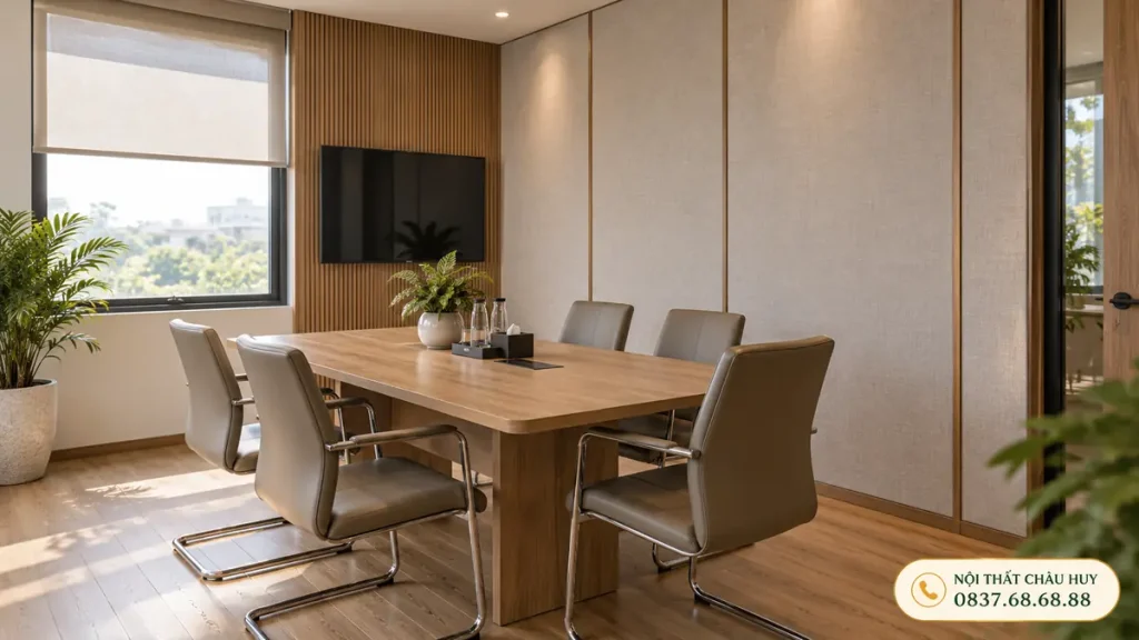 Thi công ốp tường phòng họp văn phòng tại Vinh