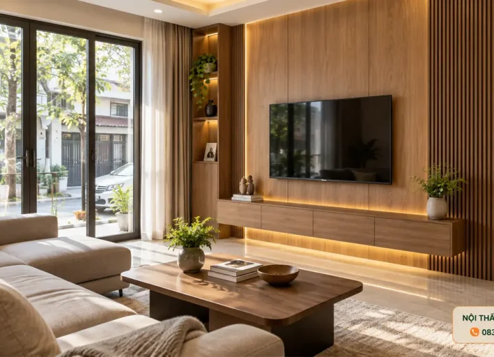 Thi công tấm ốp tường trần nhựa tại Trường Vinh